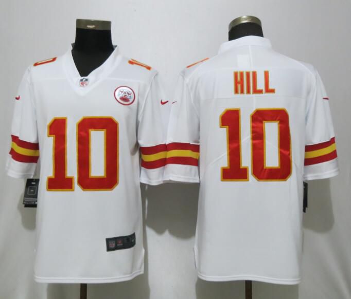 Men Kansas City Chiefs 10 Hill White Nike Vapor Untouchable Limited Player NFL Jerseys